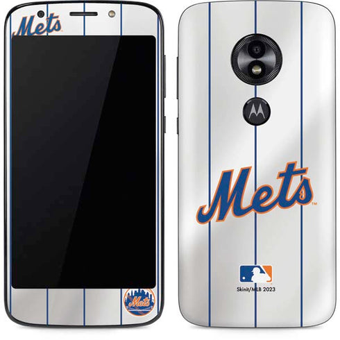 MLB New York Mets Home Jersey Moto E5 Play Skin